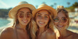 © Olexandr - close-up portrait of three pretty girls on the beach