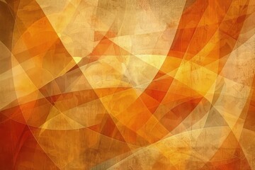 Wall Mural - abstract orange background geometric design for fall autumn colored brochures or Thanksgiving backgrounds with classy shapes and lines forming wallpaper pattern has vintage grunge background texture .