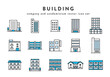 © DESIGN ARTS - 建物　ビル　会社　アイコン　セット