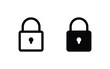Lock icon set vector for web and mobile apps