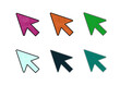 arrow icon symbol with multi color	
