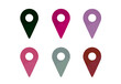 set of map pointers location icon