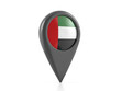 Map marker with UAE flag