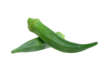 Wall Mural - green okra isolated