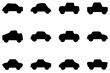 Simple cute car doodle icon set. Vector automotive vehicle in flat style