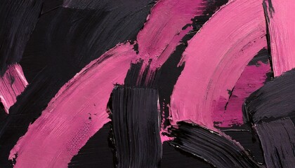 Canvas Print - pink and purple, abstract rough gold black art painting texture, with oil acrylic brushstroke, pallet knife paint on canvas