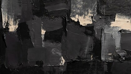 Canvas Print - old cave in the cave, abstract rough gold black art painting texture, with oil acrylic brushstroke, pallet knife paint on canvas