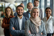 © zphoto83 - Group portrait of multi-ethnic team members at the office. Diversity business concept.