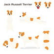 Happy Jack Russell Terrier cartoon illustration