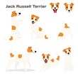 Happy Jack Russell Terrier cartoon illustration