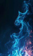 Sticker - Elegant swirls of smoke in a dark abstract blend of mystery.