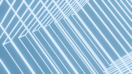 Wall Mural - Abstract neon lines. Computer generated 3d render