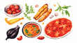 © Ideas - Italian Food Watercolor Flat vector isolated on white background