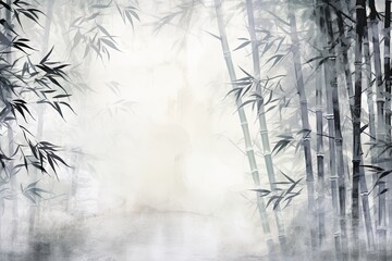 Wall Mural - silver bamboo background with grungy texture