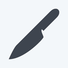 Icon Chef Knife - Glyph Style - Simple Illustration,Editable Stroke