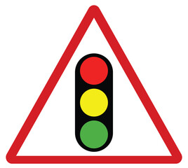 Wall Mural - traffic light sign