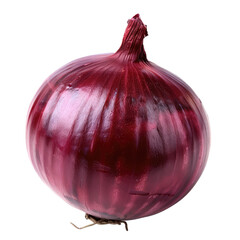 Poster - Fresh red onion vegetable bulb isolated on transparent background