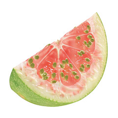 Wall Mural - Guava fruit slice isolated on transparent background