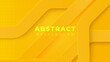 Abstract yellow geometric background with dynamic shapes element and halftone effect