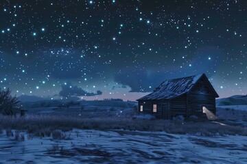Wall Mural - starry heaven in night background .