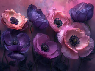 Wall Mural - abstract floral background