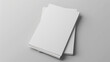 blank notebook on white, Blank A4 photorealistic Flyer single Page mockup , Blank Square Brochure Mockup, magazine brochure Catalog mockup, rendering design, on light grey background, Ai generated