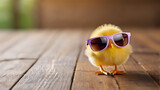 Fototapeta Przestrzenne - chick in sunglasses