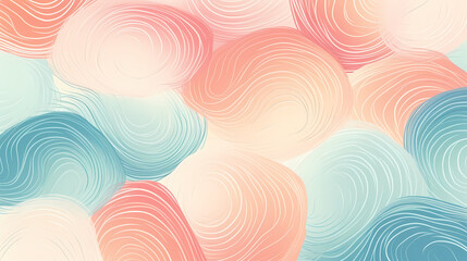 Wall Mural - Wavy Repeating Circle Pattern