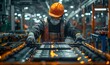 © Lifetouch AI - Chinese technician working on EV car battery cells module in a electric vehicle factory, Generative AI