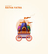 Happy Ratha yatra, Indian festival Ratha Yatra of Lord Jagannath, Odisha Rath, vector illustration, creative concept for banner, poster vector illustration.