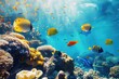 two people scuba diving in coral reef