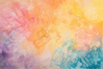 Wall Mural - watercolor background paper design in soft pastel spring colors 