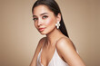© Oleg Gekman - Portrait beautiful young woman with clean fresh skin. Model with healthy skin, close up portrait. Cosmetology, beauty and spa