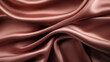close up of red satin silk fabric background with smooth folds