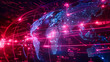 © MdIqbal - Global digital network concept with a futuristic globe, illustrating worldwide internet connectivity and data communication technology