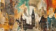 Big Ben and Houses of Parliament, London, England, United Kingdom. AI generative.