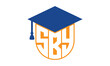SBY initial letter academic logo design vector template. school college logo, university logo, graduation cap logo, institute logo, educational logo, library logo, teaching logo, book shop, varsity