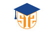 SIZ initial letter academic logo design vector template. school college logo, university logo, graduation cap logo, institute logo, educational logo, library logo, teaching logo, book shop, varsity