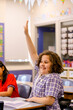 © Austockphoto - Enthusiastic girl student with her hand up in the classroom
