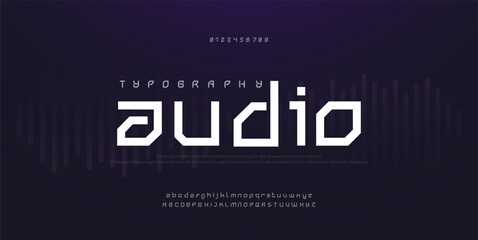 Wall Mural - Abstract modern urban alphabet fonts. Typography sport, technology, fashion, digital, future creative logo square design font. vector illustration