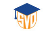 SVO initial letter academic logo design vector template. school college logo, university logo, graduation cap logo, institute logo, educational logo, library logo, teaching logo, book shop, varsity