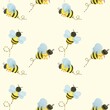 © May Chamai - seamless pattern with bee
