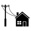 Home Electricity Network Mains Power Icon Vector Illustration 