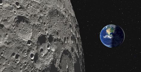 Aufkleber - The Earth as Seen from the Surface of the Moon 
