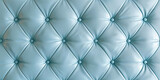 Fototapeta Konie - Light pastel blue leather upholster with diamond pattern connected by buttons