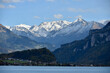 Snowcapped Swiss Alps above Interlaken