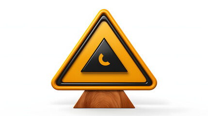 Wall Mural - Warning Sign icon 3d