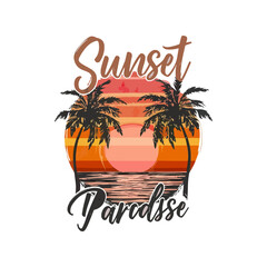 sunset t shirt design 