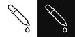 © Vector - Scientific Dropper and Pipette Icons. Laboratory Instrument and Liquid Sampling Symbols.