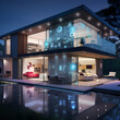 A technology-filled smart home with automated features